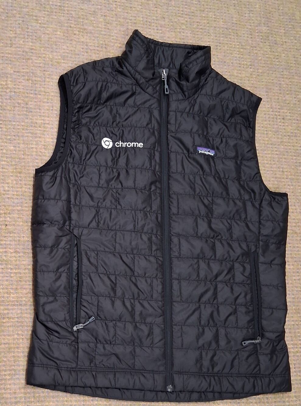Patagonia mens medium nano puff vest black lightweight quilted